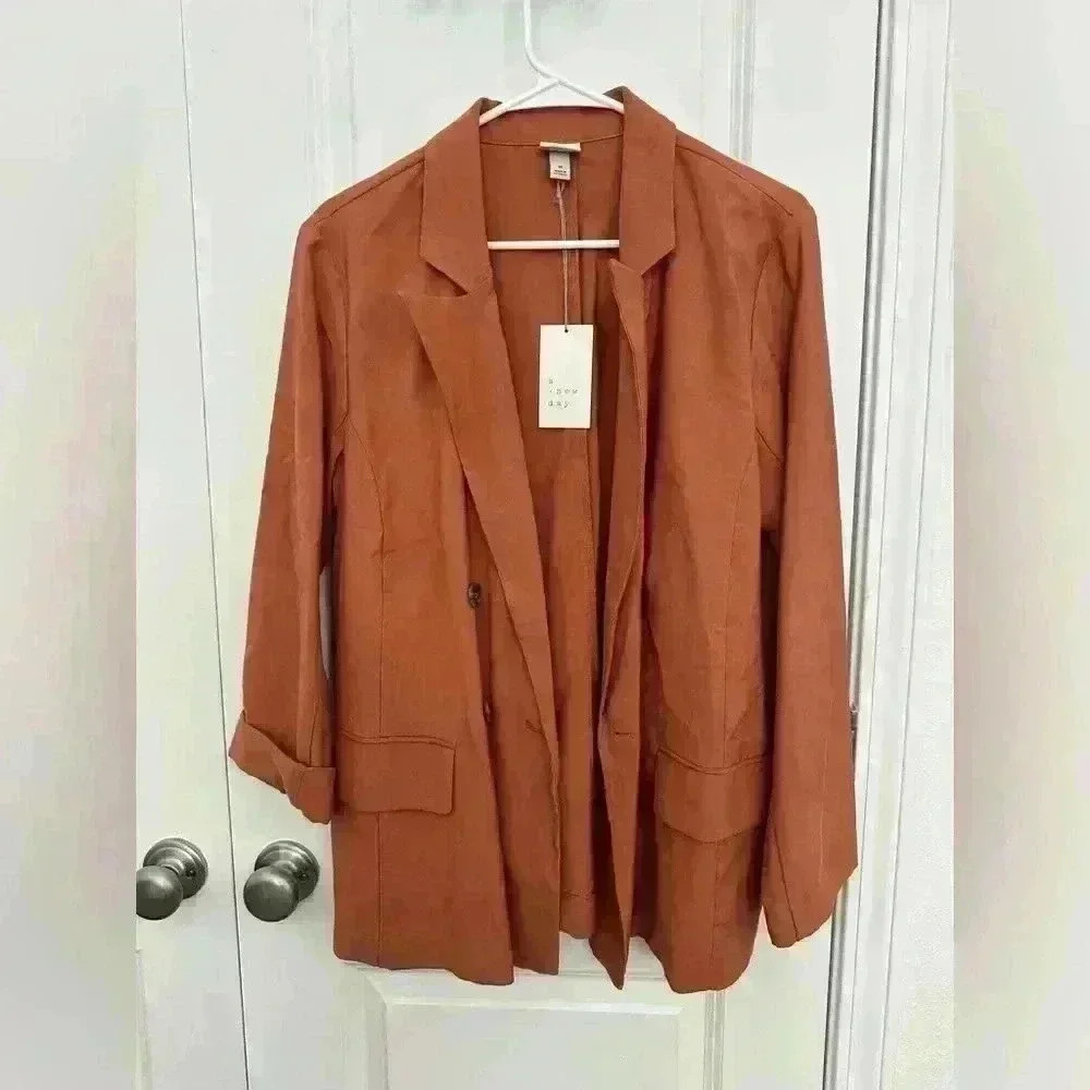 A New Day Burnt Orange Women’s Essential Blazer Size M - Picture 2 of 7